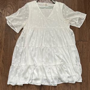 Entro white star swing dress size large